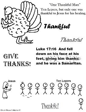 Thanksgiving "One Thankful Leper" Sunday School Lesson